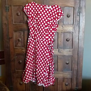 Red polkadot dress
